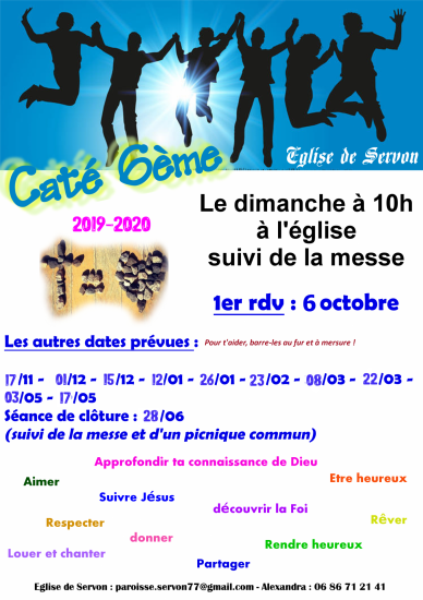 Affiche cate 6eme 2019 2020